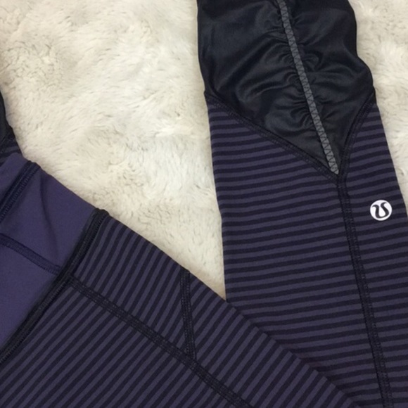 Lululemon Pace Queen Tight Stripe Cadet Blue 6 - Picture 5 of 15